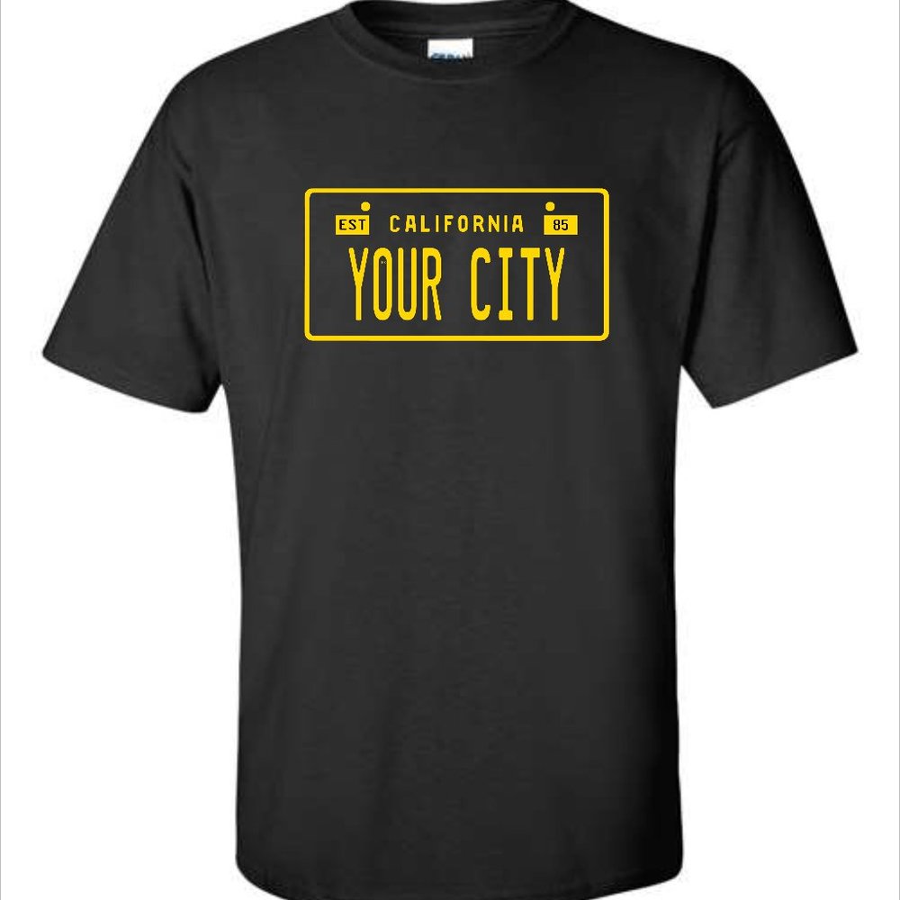 Custom License Plate T-shirt